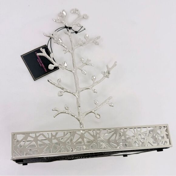 Christian Siriano NY Silver Tone Tray and Tree Jewelry Organizer Stand NEW - Picture 8 of 12
